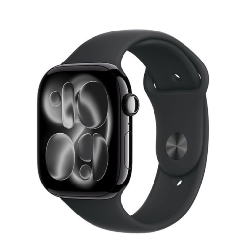 Apple Watch S11 GPS 42mm Jet Black Aluminium Case with Black Sport Band - S/M meqt4rk/a